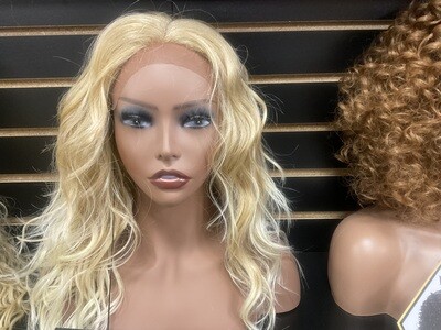 Motown Tress Let’s Lace Deep Part Lace. Blonde Curly Wig