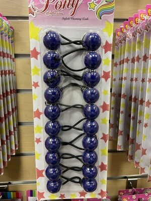 Ponytail balls blue
