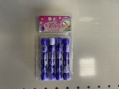 Pony Beads Purple swirl jumbo