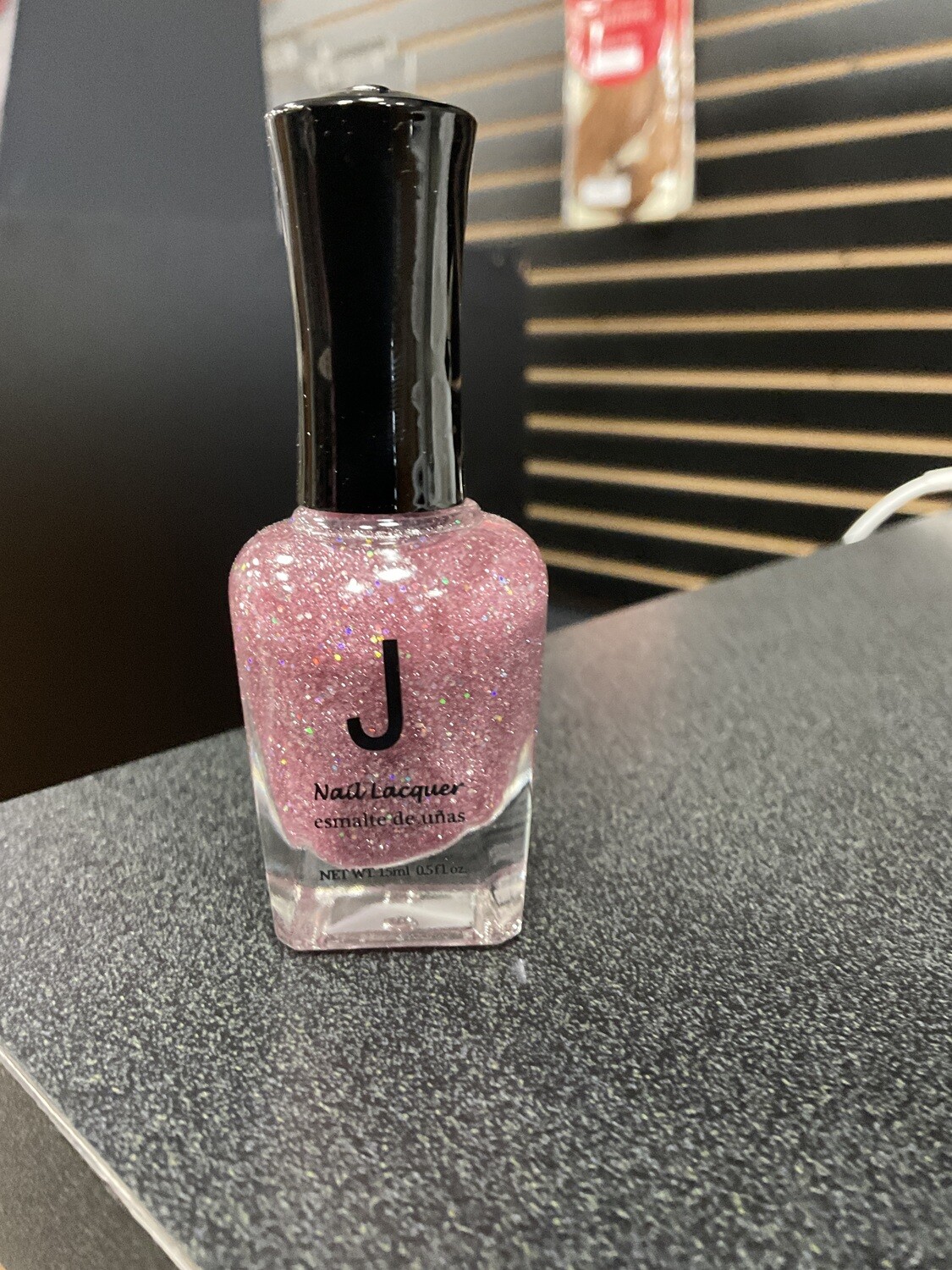 J2 Nail Polish Glitter Pink 0.5 oz.