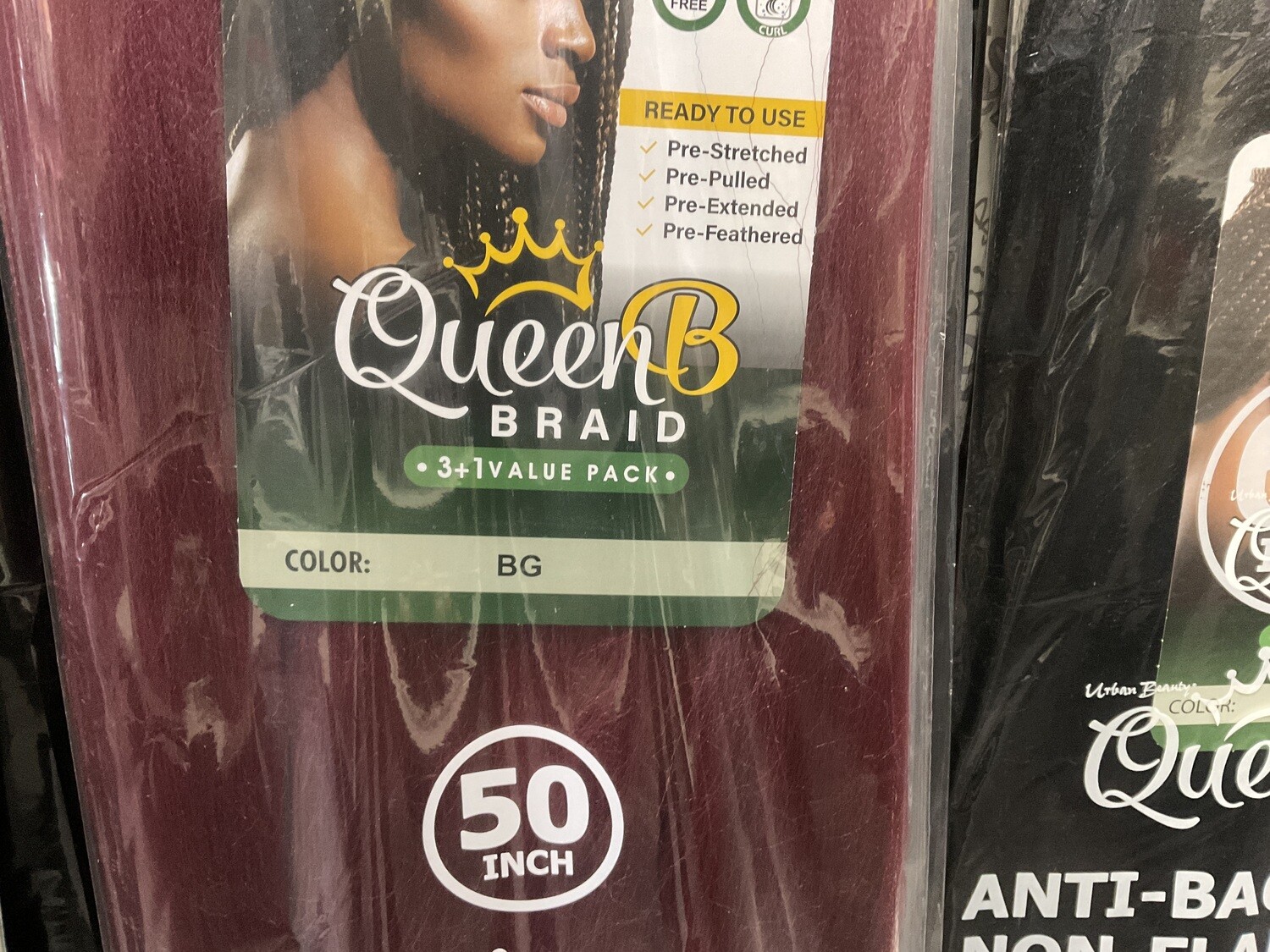 Queen B 50&quot; - 3x1 Value Pack Burgundy