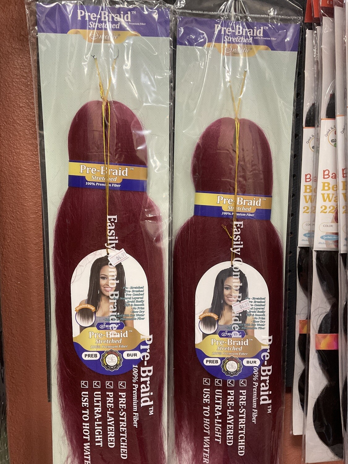 Sweetie Pre braid stretch braiding hair burgundy
