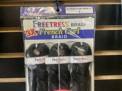Freetress 3X French Curl Braid 22 inches # 1