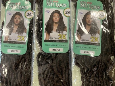 Bobbi Boss Nu Locs Pre-Made Loop 24 2X # M 1B/30.