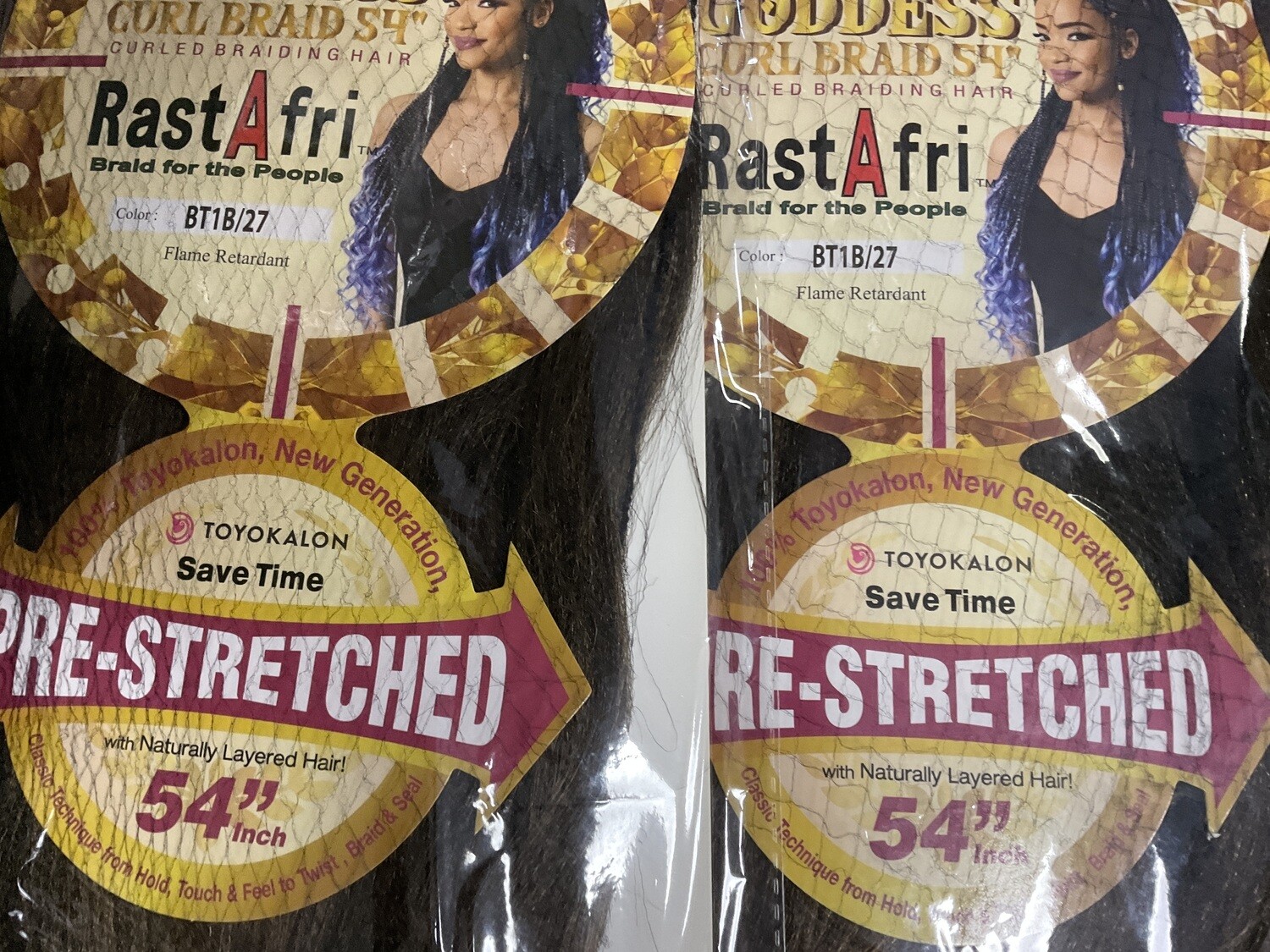 Rast A fri 3X Goddess Curl Braids 54&quot; - #BT1B/27