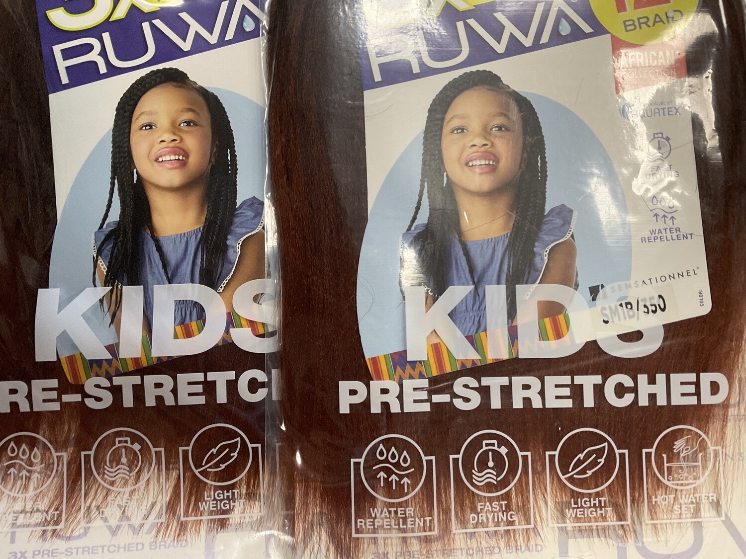 Ruwa 3X Kids Pre-Stretched Hair 12” #SM1B/350