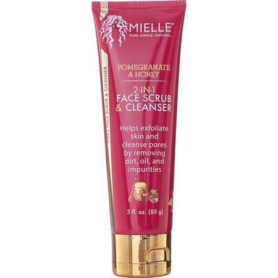 Mielle Pomegranate &amp; Honey  2-n-1 Face Scrub &amp; Cleanser, 3 Fl oz