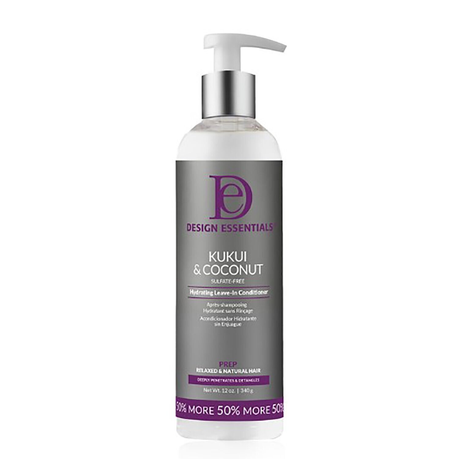 Design Essentials Kukui &amp; Coconut Hydrating Leave-In Conditioner 12 oz.