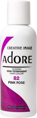 Adore Semi Permanent Hair Color - Vegan and Cruelty-Free Hair Dye - 4 Fl Oz – 82 Pink Rose