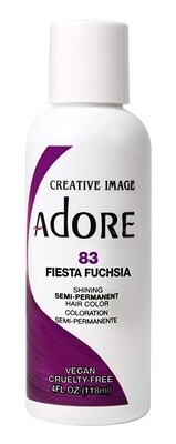 Adore Semi Permanent Hair Color - Vegan and Cruelty-Free Hair Dye - 4 Fl Oz – 83 Fiesta Fuschia