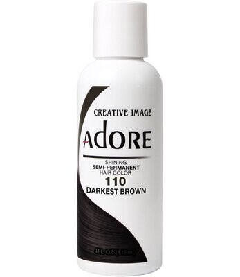 Adore Semi Permanent Hair Color - Darkest Brown 4 oz