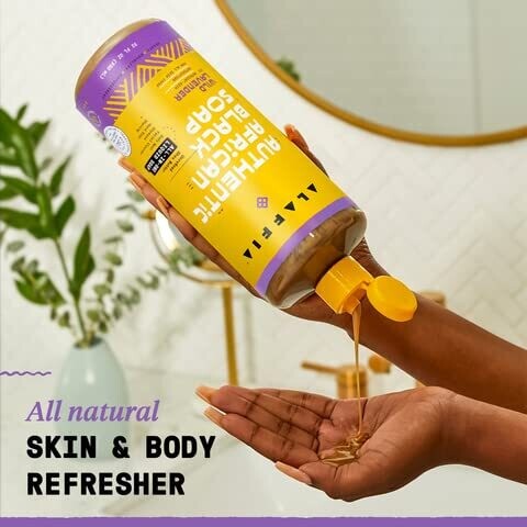 Alaffia Authentic African Black Soap Lavender 16 oz.