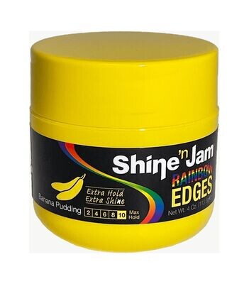Ampro Shine n Jam Rainbow Edges Extra Hold and Shine Banana Pudding 4 oz.
