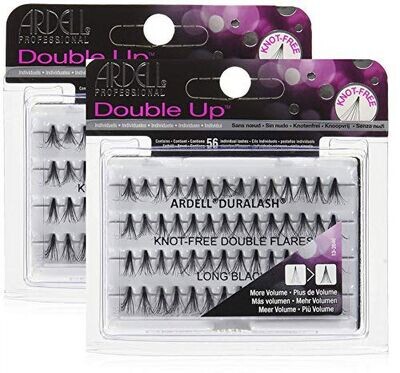 Ardell Double Up Duralash, Knot-Free Double Flares, Long Black