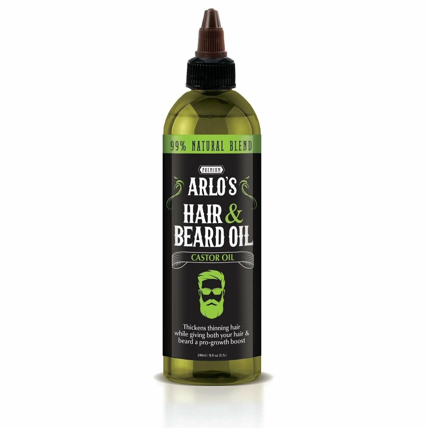 Arlo&#39;s Hair &amp; Beard Oil with Castor Oil 8 oz.