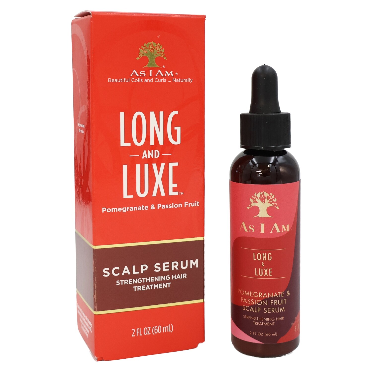 As I Am Long &amp; Luxe Pomegranate &amp; Passion Fruit Scalp Serum 2 ox.