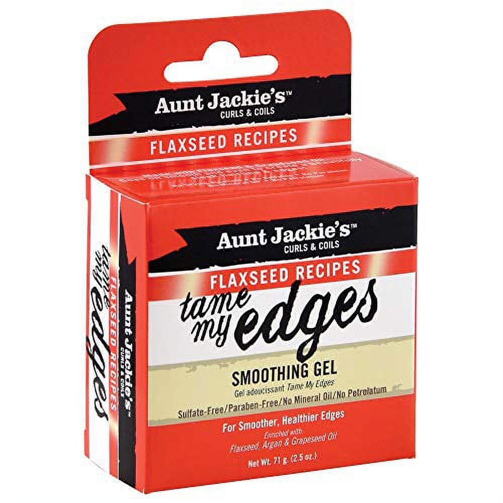 Aunt Jackie&#39;s Curl &amp; Coil Tame My Edges Smoothing Gel Flaxseed Recipes 2.5 oz.