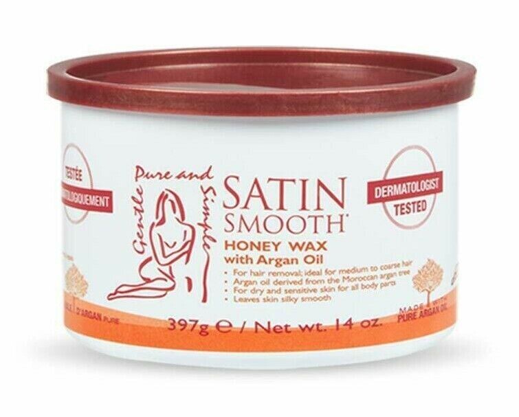 Babyliss Satin Smooth Deluxe Cream Honey Wax with Argan Oil 14 oz.