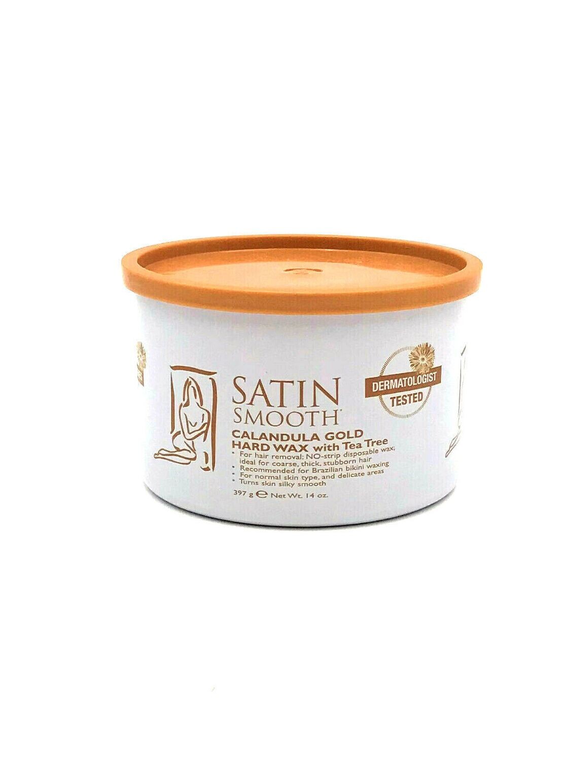 Babyliss Satin Smooth Calandula Gold Hard Wax with Tea Tree 14 oz.