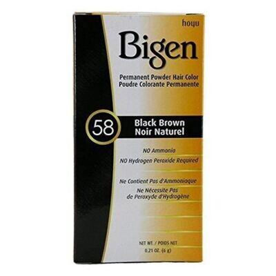 Bigen Permanent Powder Hair Color 58 Black Brown 0.21 oz.