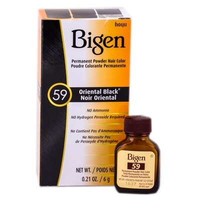 Bigen Permanent Powder Hair Color 59 Oriental Black 0.21 oz.