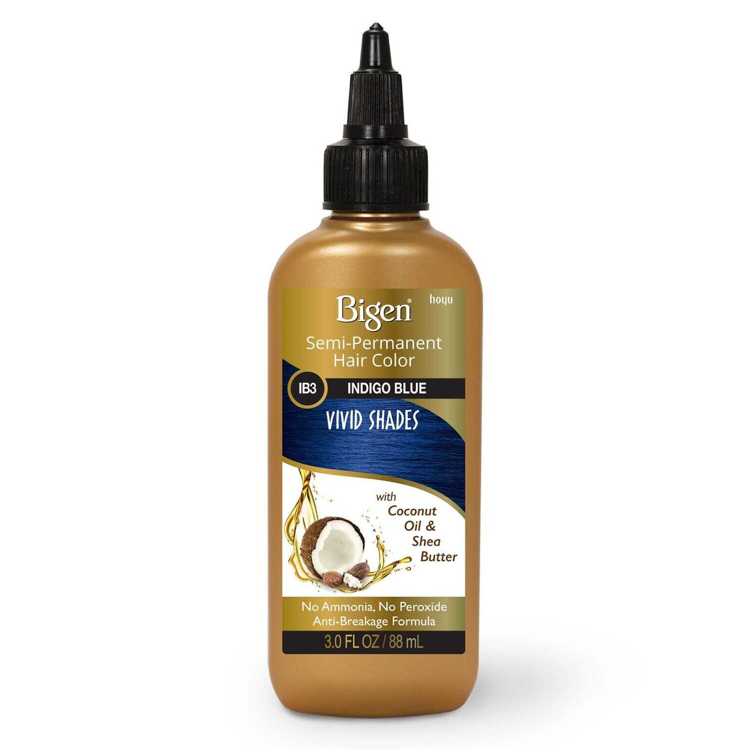 Bigen Semi-Permanent Hair Color IB3 Indigo Blue 3 oz.