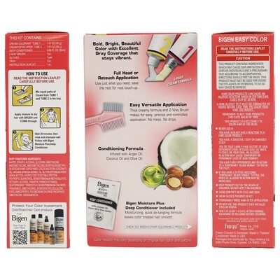 Bigen Easy Permanent Hair Dye with Aloe and Olive Oil Color 3RA Intense Auburn 2.82 oz.