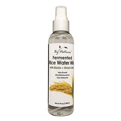 By Natures Fermented Rice Water Mist for Hair Growth with Biotin 6 oz.