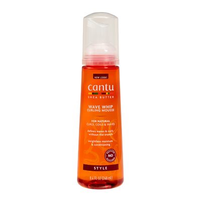 Cantu Shea Butter for Natural Hair Wave Whip Curling Mousse with Shea Butter 8.4 oz.