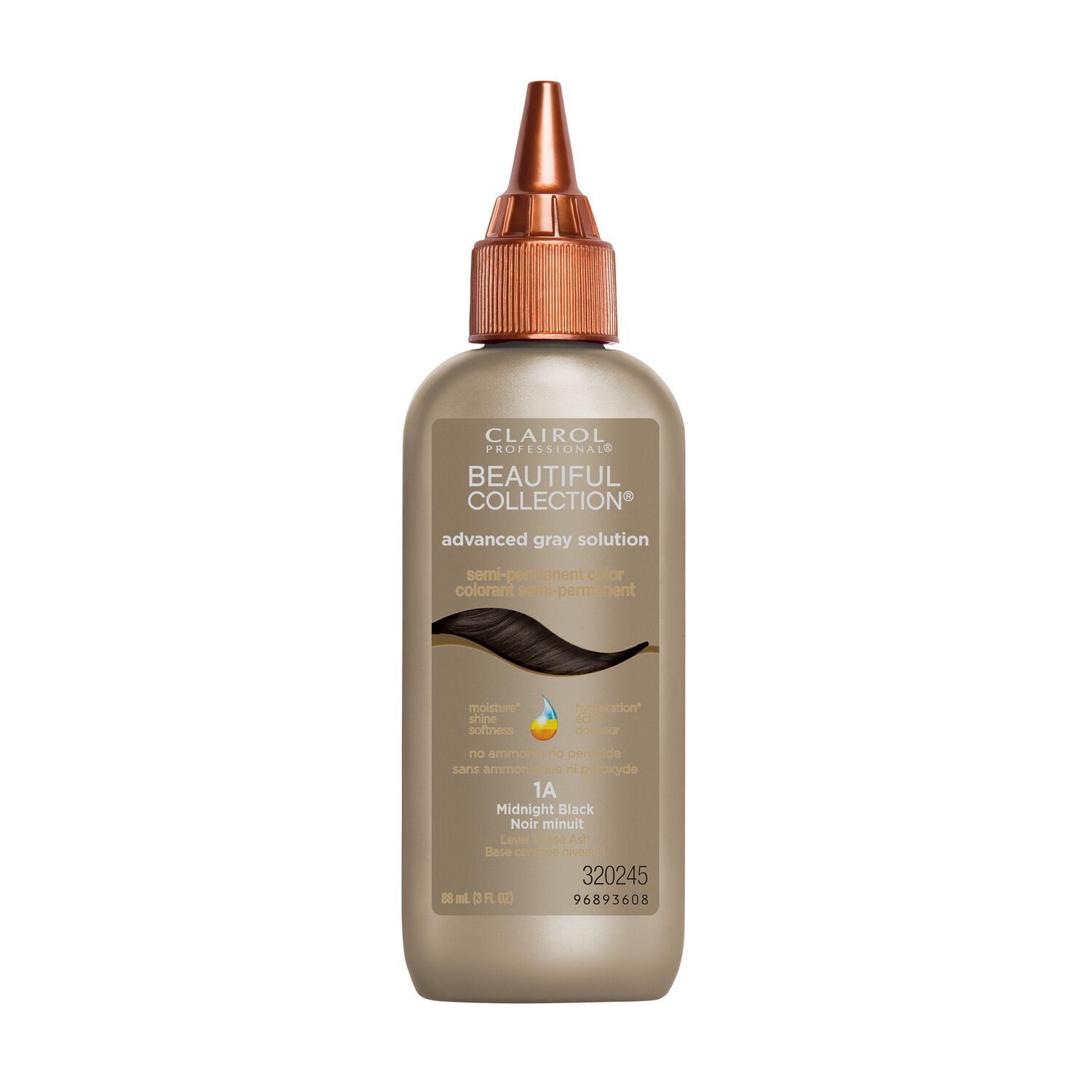 Clairol Beautiful Collection Midnight Black #1A 3 oz.