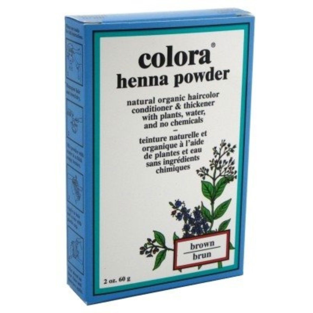 Colora Henna Powder Hair Color Brown 2 oz.