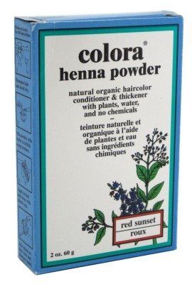 Colora Henna Powder Hair Color Red Sunset 2 oz.