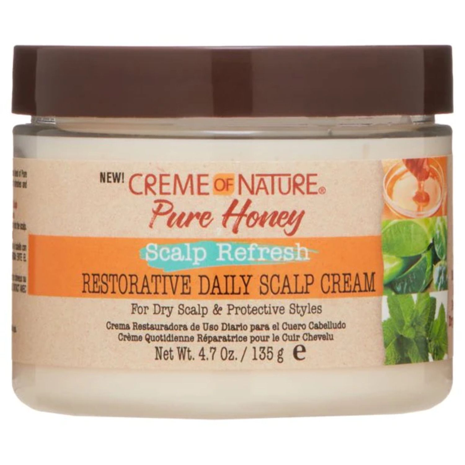 Cream of Nature Pure Honey Restorative Daily Scalp Cream 4.7 0z.