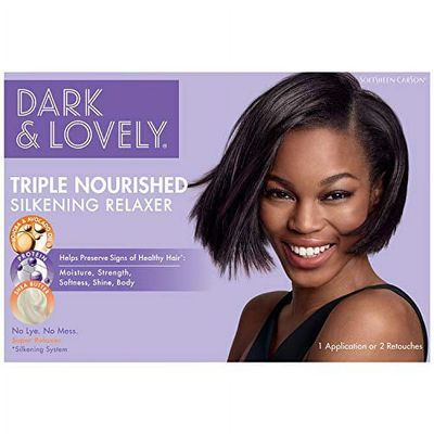 Dark &amp; Lovely triple nourished Shine Enhancing Silkening Hair Relaxer Super Strength 1 lb. 3 oz