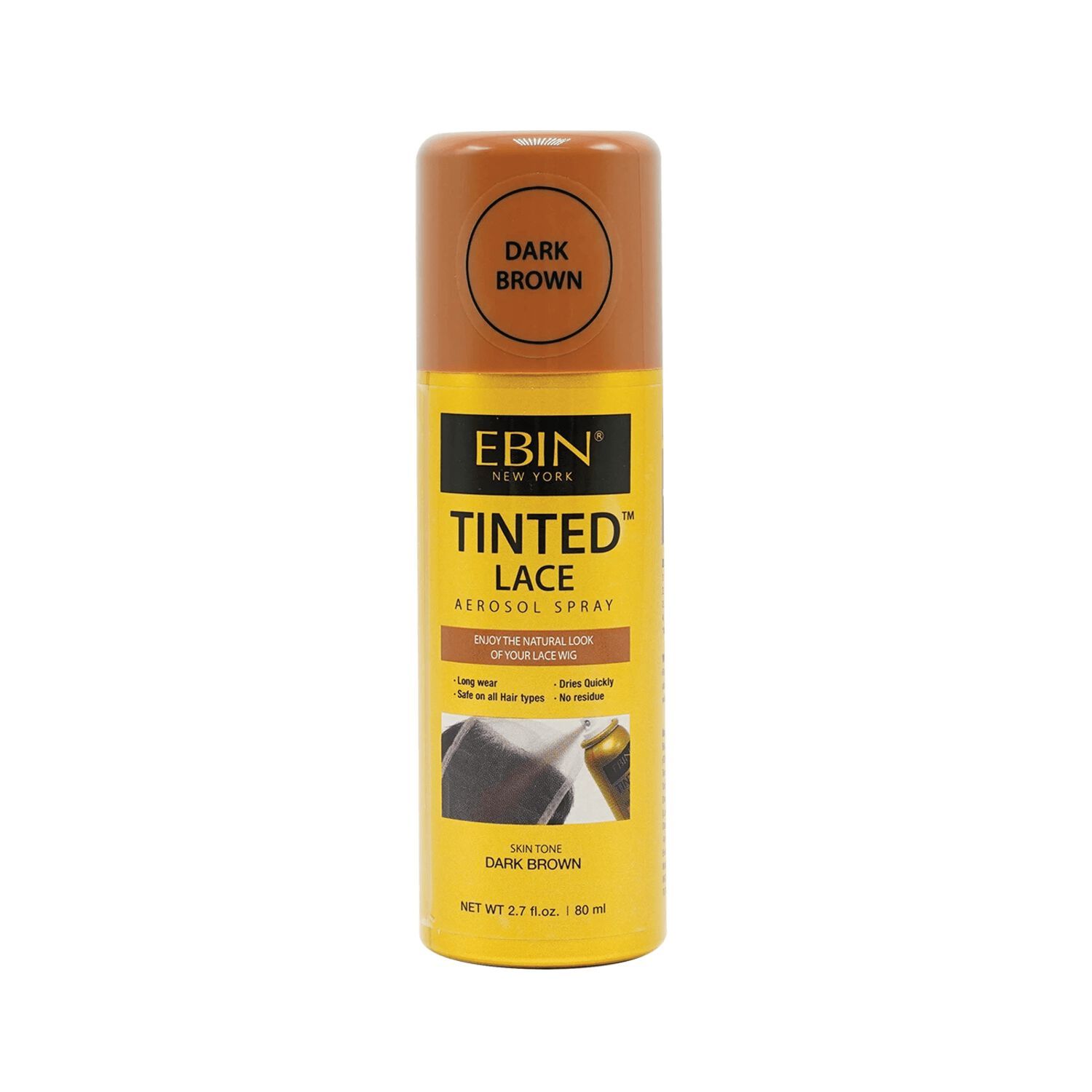 Ebin Tinted Lace Aerosol Spray Dark Brown 2.7 oz.