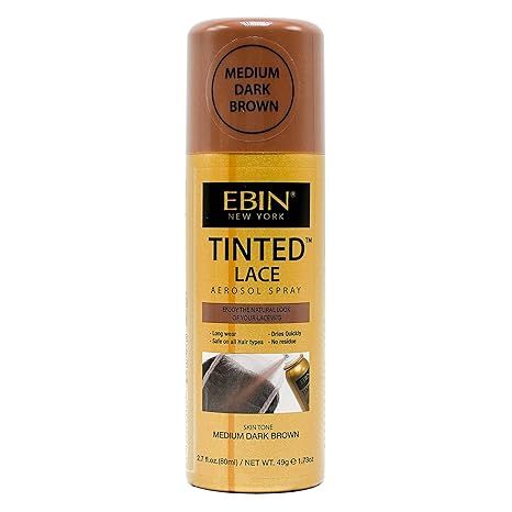 Ebin Tinted Lace Aerosol Spray -Medium Dark Brown 2.7 oz