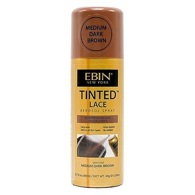 Ebin Tinted Lace Aerosol Spray -Medium Dark Brown 2.7 oz