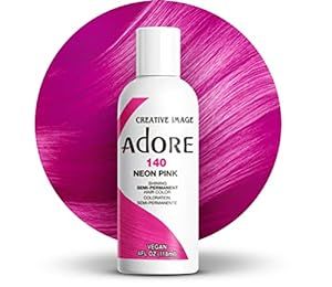 Adore Semi Perm Hair Color - Neon Pink 4 oz