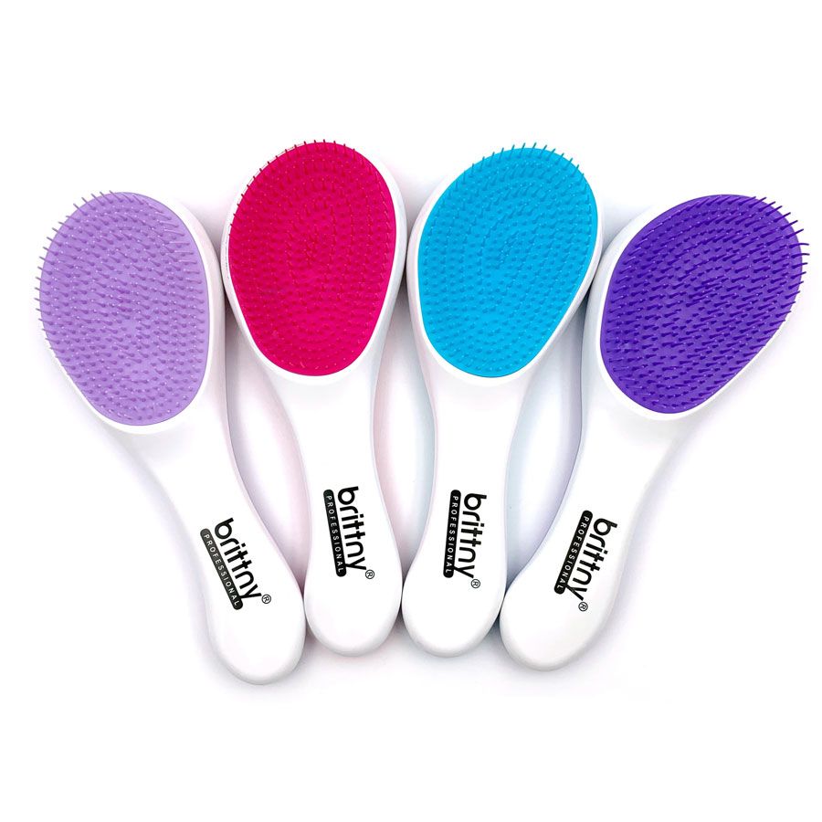Brittny Detangle Brush (Blue/Hot Pink)