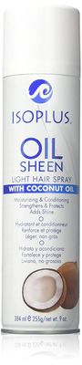 Isoplus Oil Sheen Light Hair Spray with Coconut Oil 9 oz.