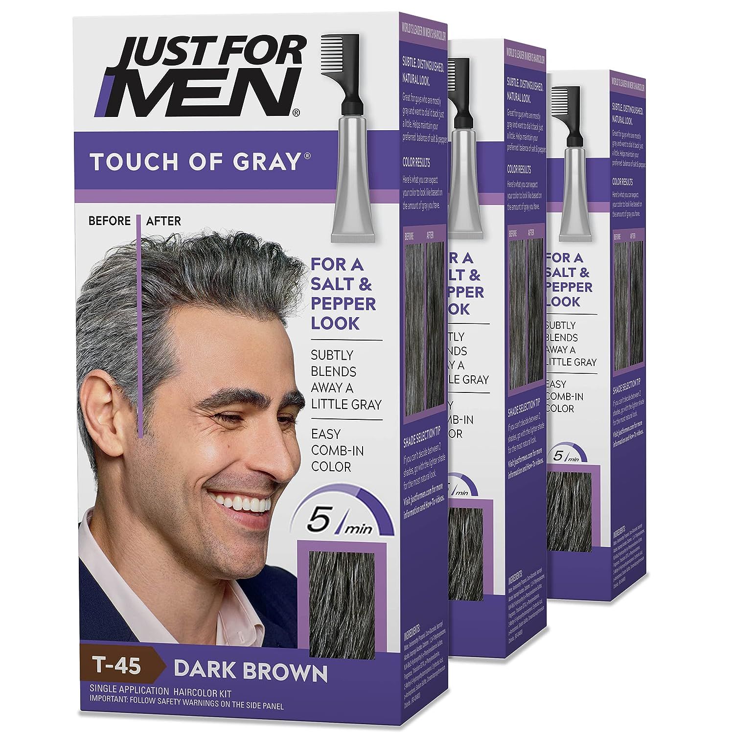 Just For Me Touch Of Gray Dark Brown Kit T-45
