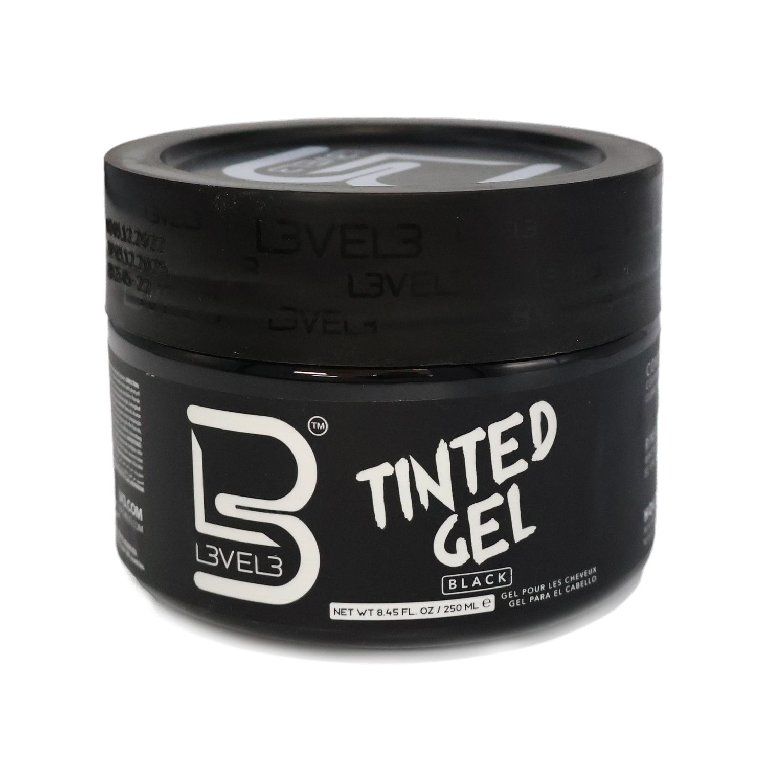 Level 3 Tinted Gel Black Hold Level 2, 8.45 oz.
