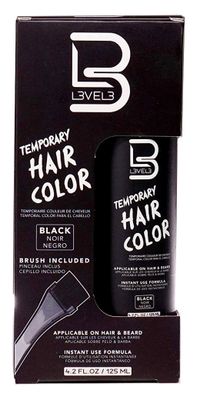 Level 3 Temporary Hair &amp; Beard Color- Black 4.2 oz.