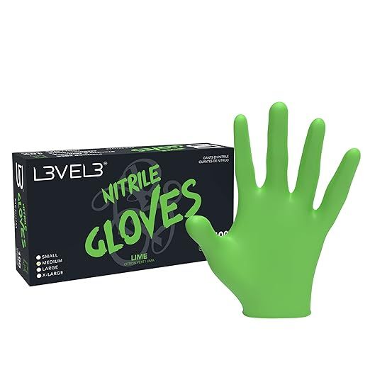 Level 3 Nitrile Gloves-Lime Large