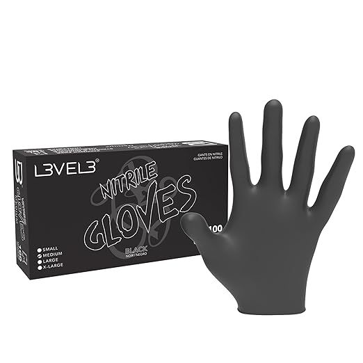 Level 3 Nitrile Gloves-Black X-large