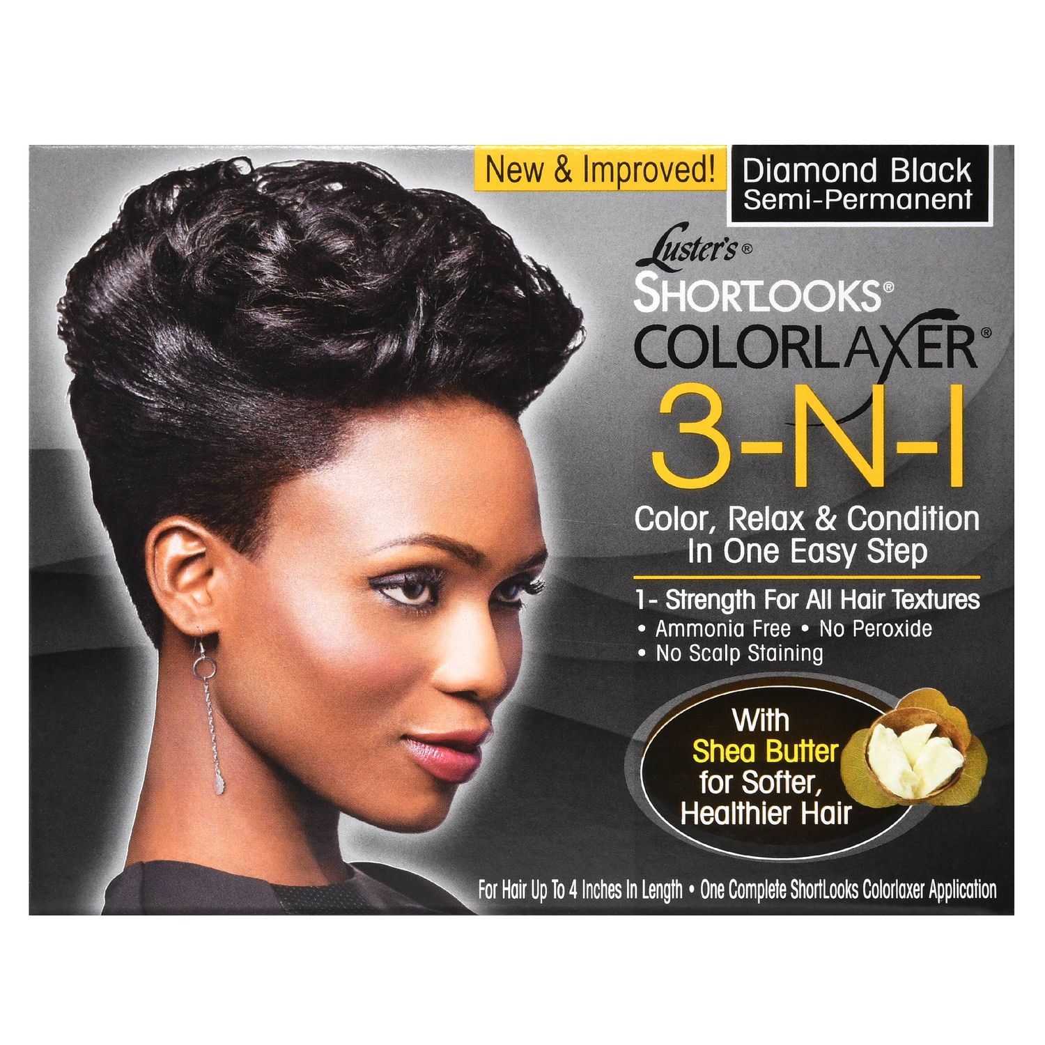 Lusters Shortlooks Color Relaxer 3-n-1 Black 4.6 oz