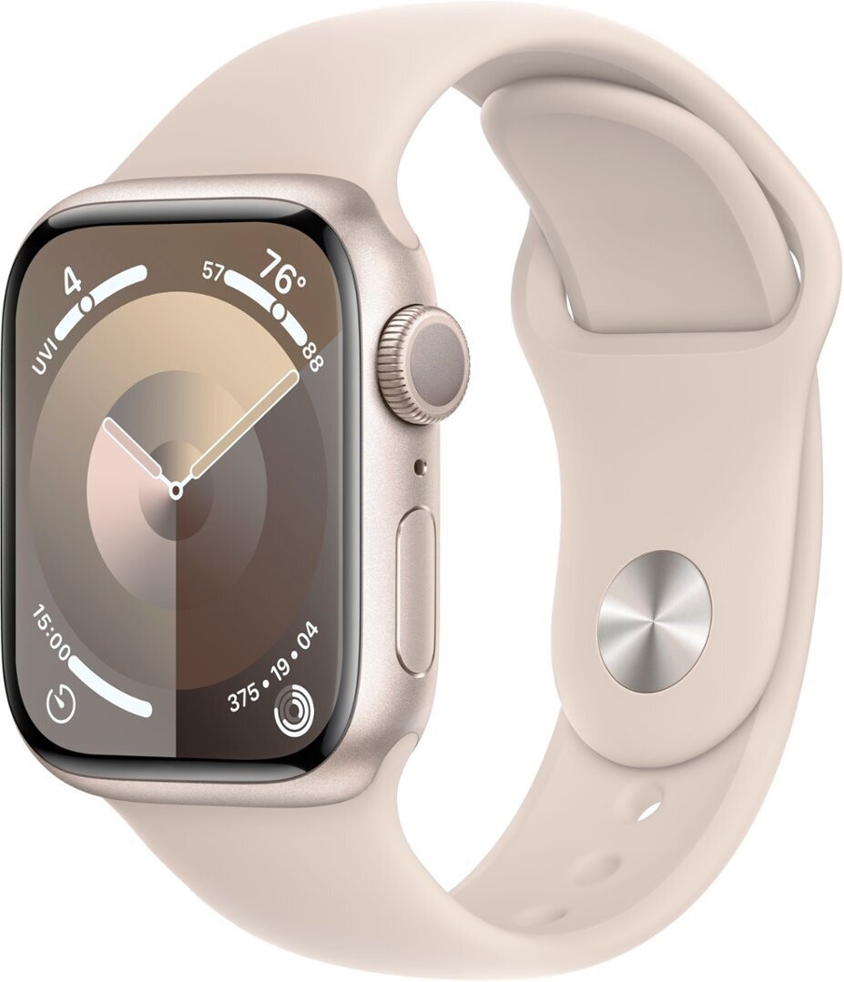 Apple Watch Series 9 GPS 41mm Starlight Aluminium Case with Starlight Sport Loop