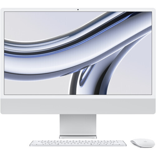 Apple 24&quot; iMac with M3 Chip (LATE 2023, SILVER) Apple M3 8-Core CPU 8 GB Unified RAM | 256GB SSD 24&quot;&quot; 4480 x 2520 Retina Display 8-Core GPU | 16-Core Neural Engine