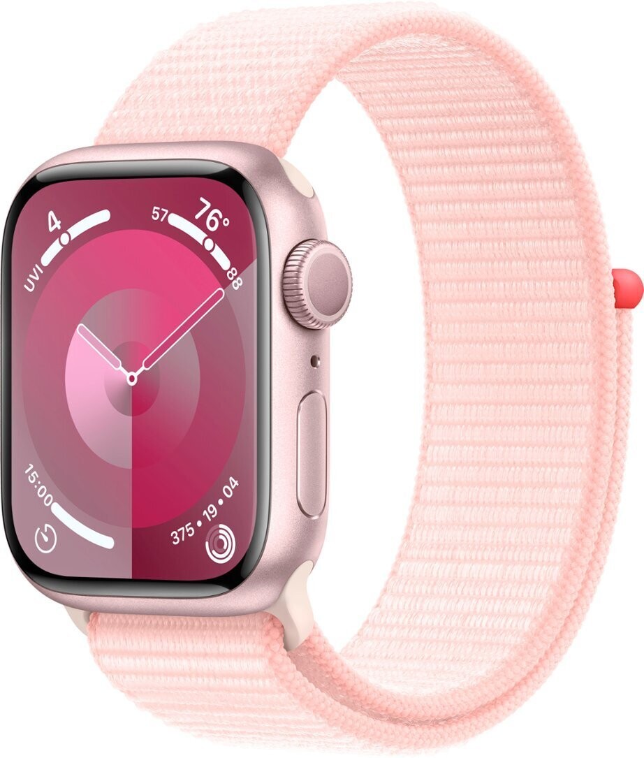 Apple Watch Series 9 GPS 45mm Light Pink Aluminum Case with Light Pink Sport Loop