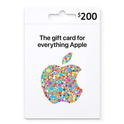 APPLE ITUNES CARD USD $200.00